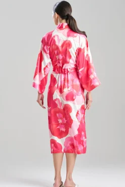 Floria Printed Satin Robe