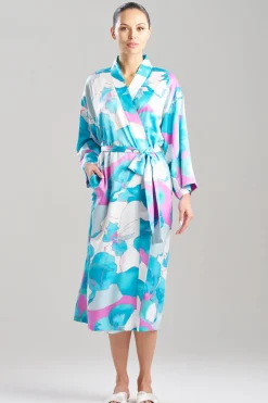 Floria Printed Satin Robe