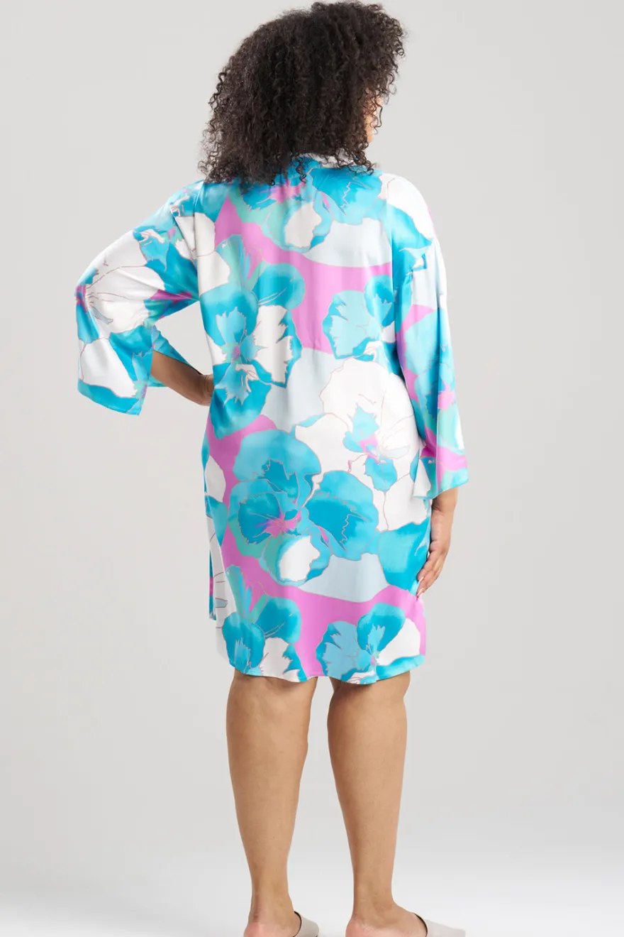 Floria Printed Satin Sleepshirt