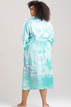 Flourish Printed Satin Robe