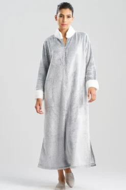 Frosted Cashmere Mandarin Zip Lounger