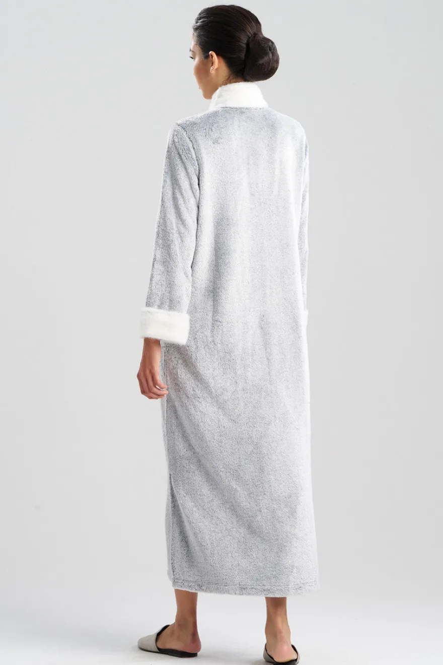 Frosted Cashmere Mandarin Zip Lounger