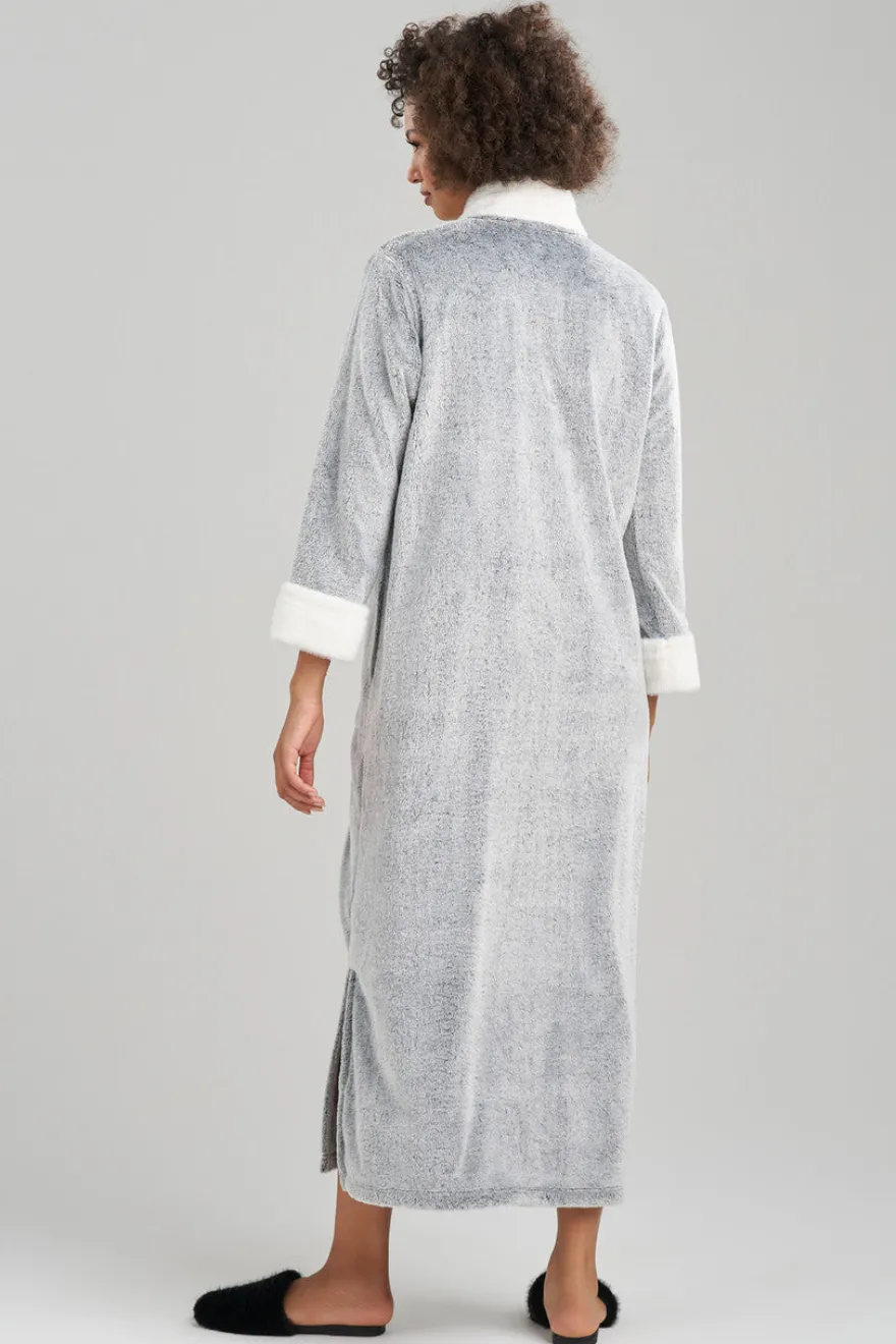 Frosted Cashmere Mandarin Zip Lounger