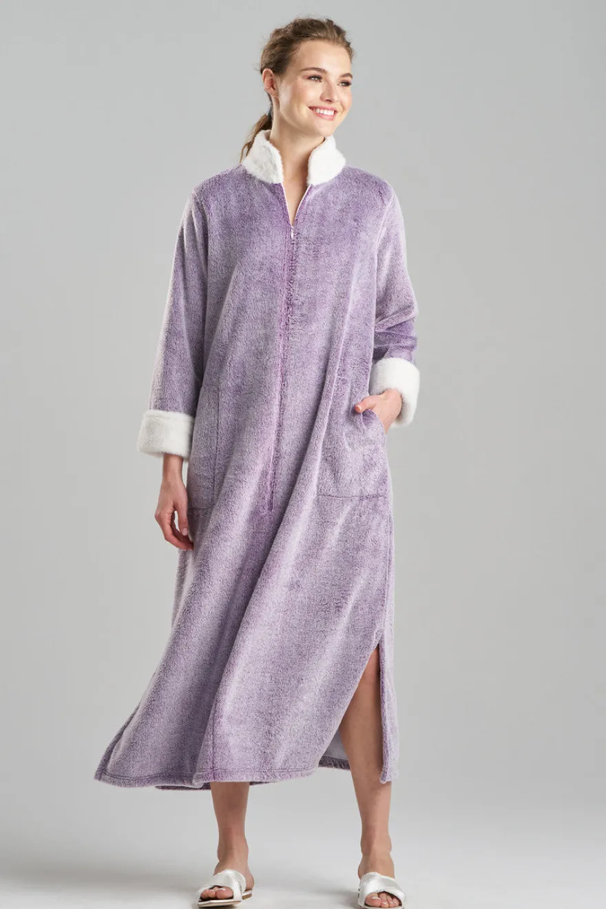 Frosted Cashmere Mandarin Zip Lounger