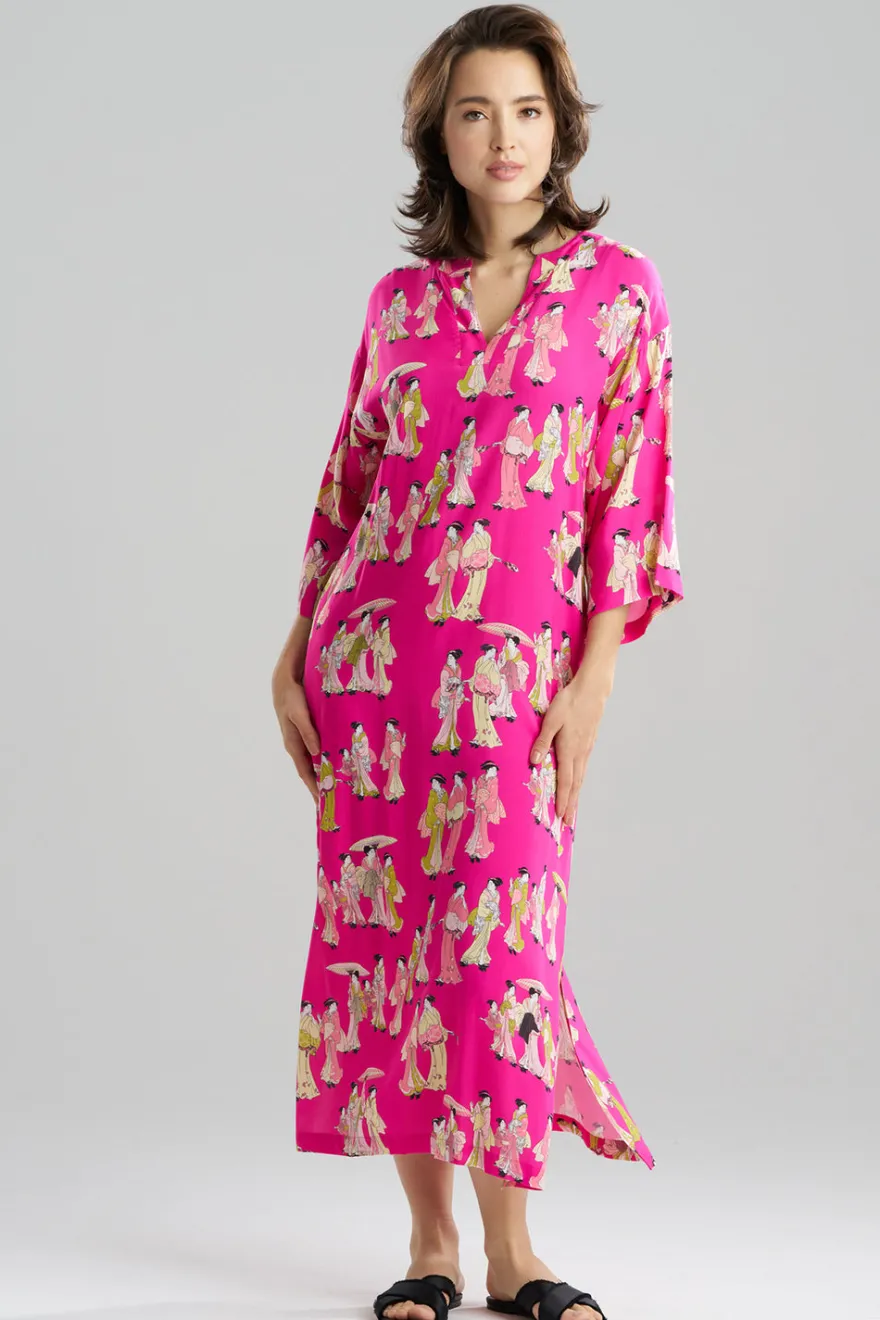 Geisha Challis Mandarin Caftan