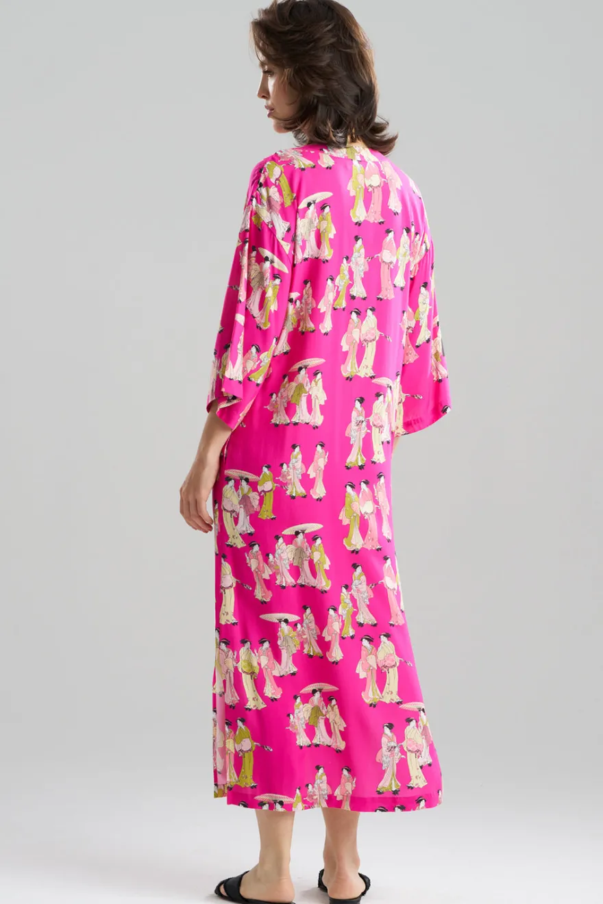 Geisha Challis Mandarin Caftan
