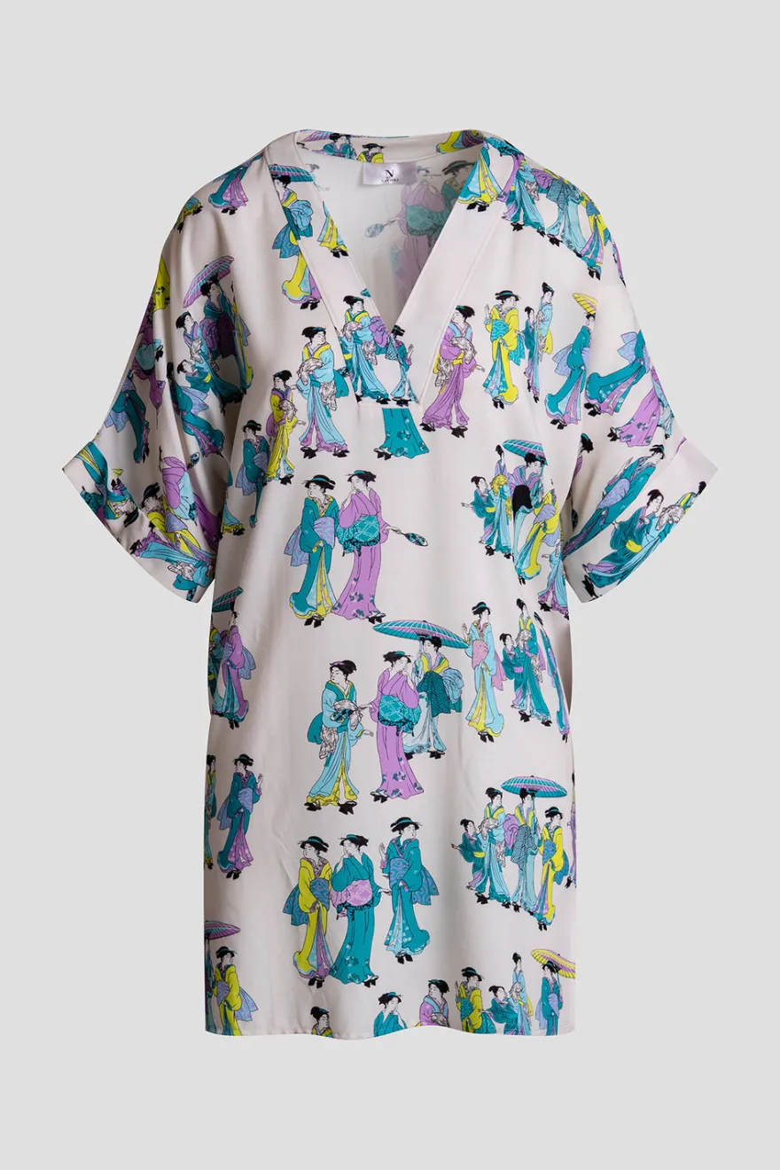Geisha Challis V-Neck Sleepshirt