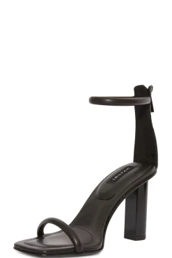 Glow Nappa Leather Block Heel Sandal