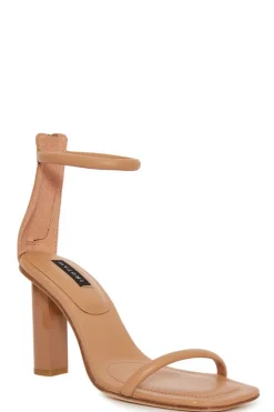 Glow Nappa Leather Block Heel Sandal