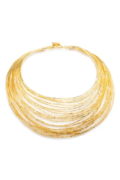 Gold Brass Wire Necklace