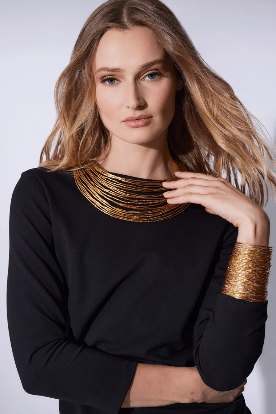 Gold Brass Wire Necklace