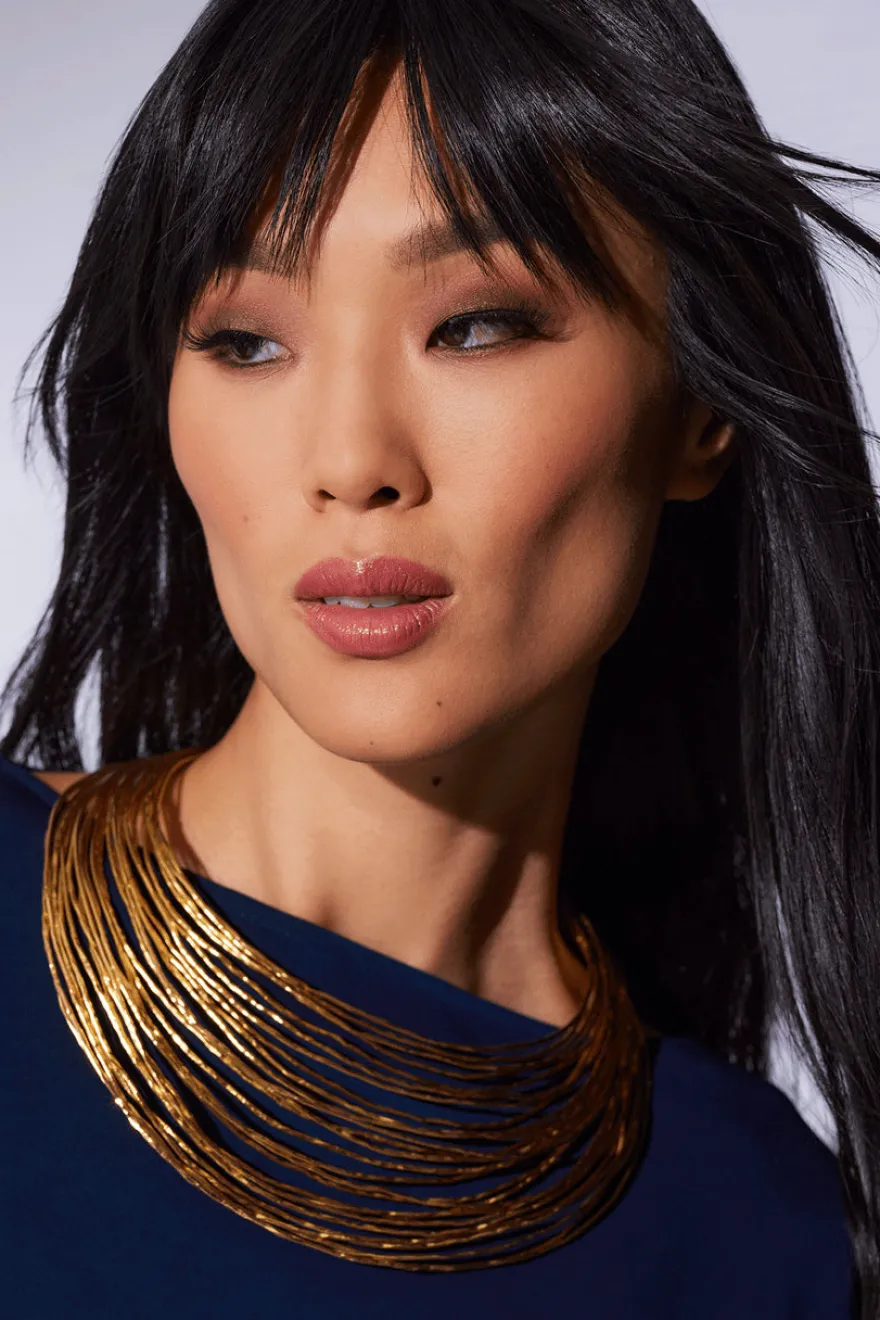 Gold Brass Wire Necklace