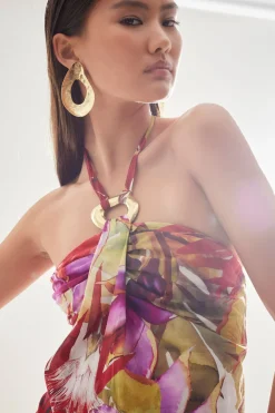 Gold Plated Brass Oval Earrings