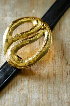 Gold Plated Brass Teardrop Pendant Belt