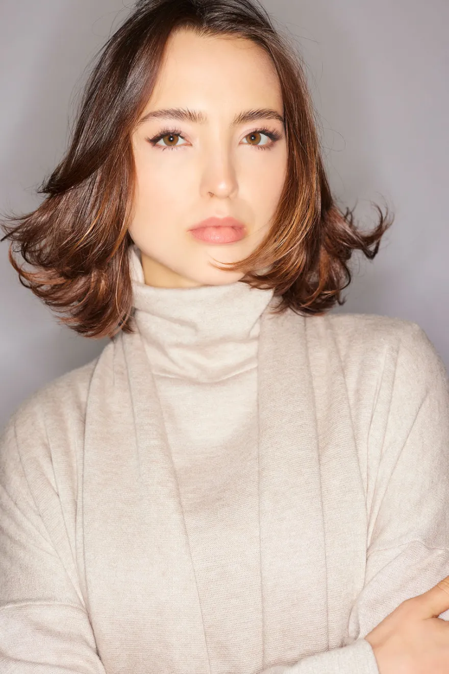 Himalaya Sweater Knit Mock Neck Top