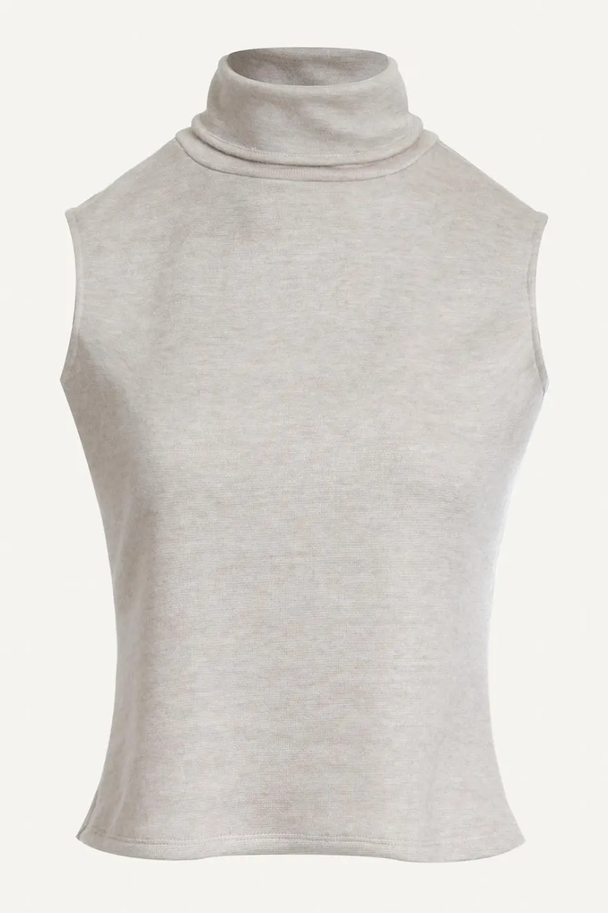 Himalaya Sweater Knit Mock Neck Top