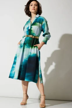 Hisui Cotton Chino Oversized Shirtdress