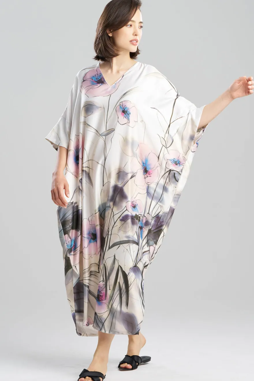 Hiyaku Printed Charmeuse Caftan
