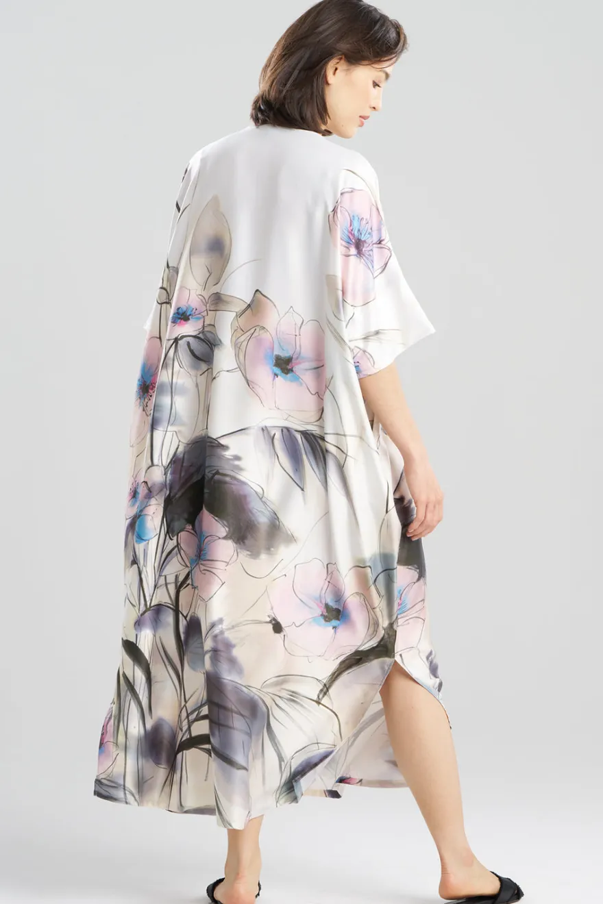 Hiyaku Printed Charmeuse Caftan