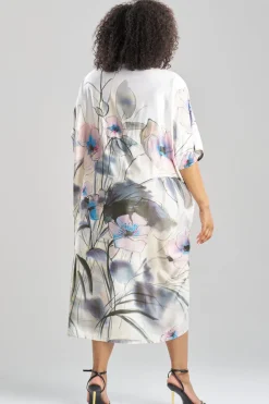 Hiyaku Printed Charmeuse Caftan