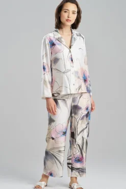 Hiyaku Printed Charmeuse Notch PJ