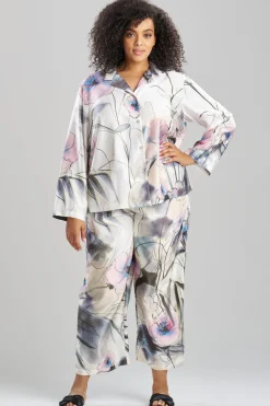 Hiyaku Printed Charmeuse Notch PJ