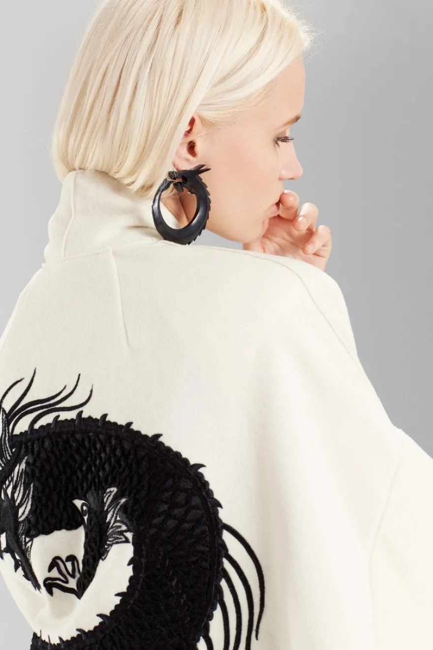 Horn Dragon Clip Earrings