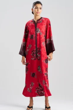 Imperial Dragon Jacquard Zip Caftan