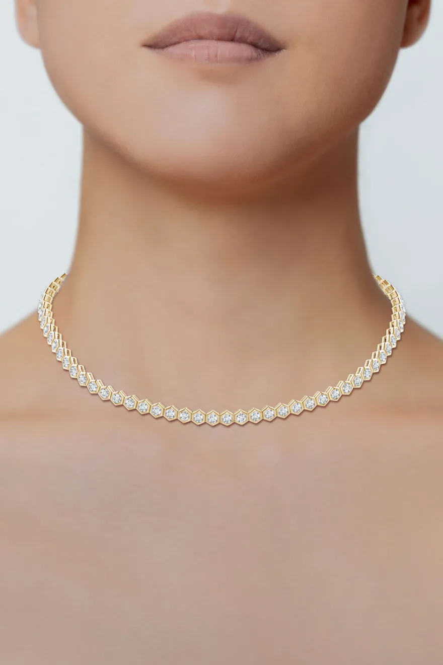 Indochine Diamond Tennis Choker Necklace