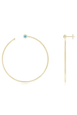 Indochine Giant Gemstone Open Hoops