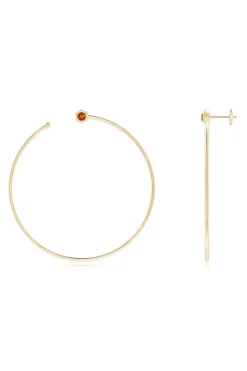 Indochine Giant Gemstone Open Hoops