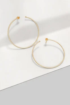 Indochine Giant Gemstone Open Hoops