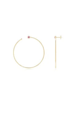 Indochine Giant Gemstone Open Hoops