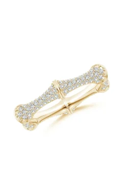 Indochine 14k Diamond Pave Bamboo Eternity Ring