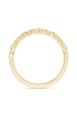 Indochine 14k Hexagon Alternating 5-Diamond Ring