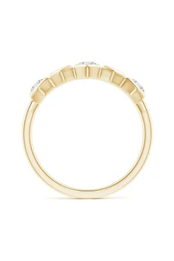 Indochine 14k Hexagon Alternating 3-Diamond Ring