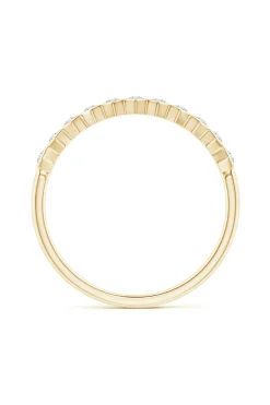 Indochine 14k Hexagon 11-Diamond Stacking Ring