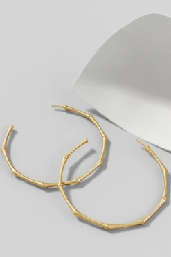 Indochine 14k Large 2.75 Inch Bamboo Hoops