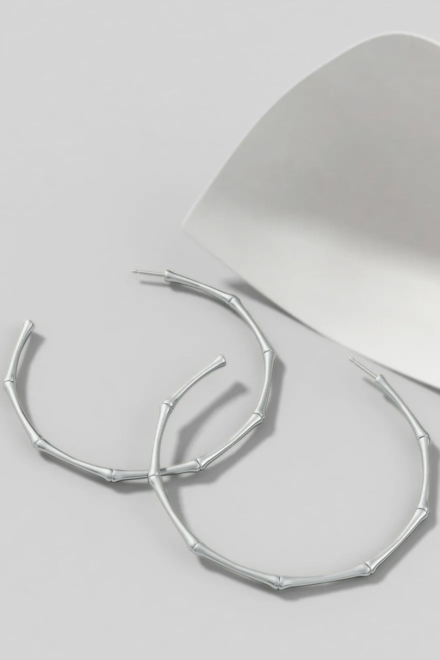 Indochine 14k Large 2.75 Inch Bamboo Hoops