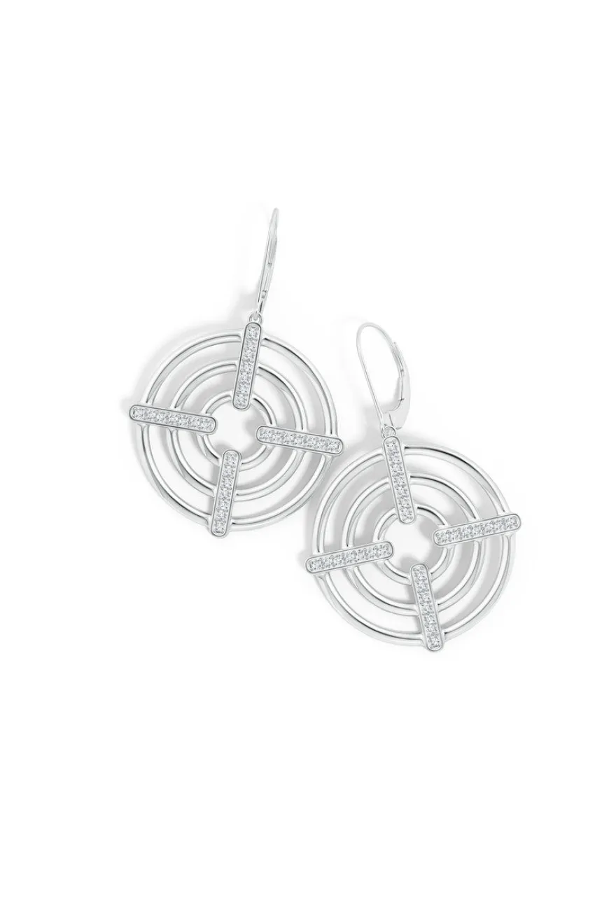 Infinity Concentric Circle 14K Gold Earrings