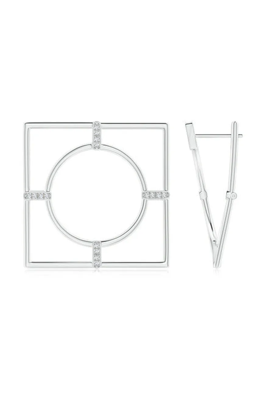 Infinity 14K Gold Geometric Hoop Earrings