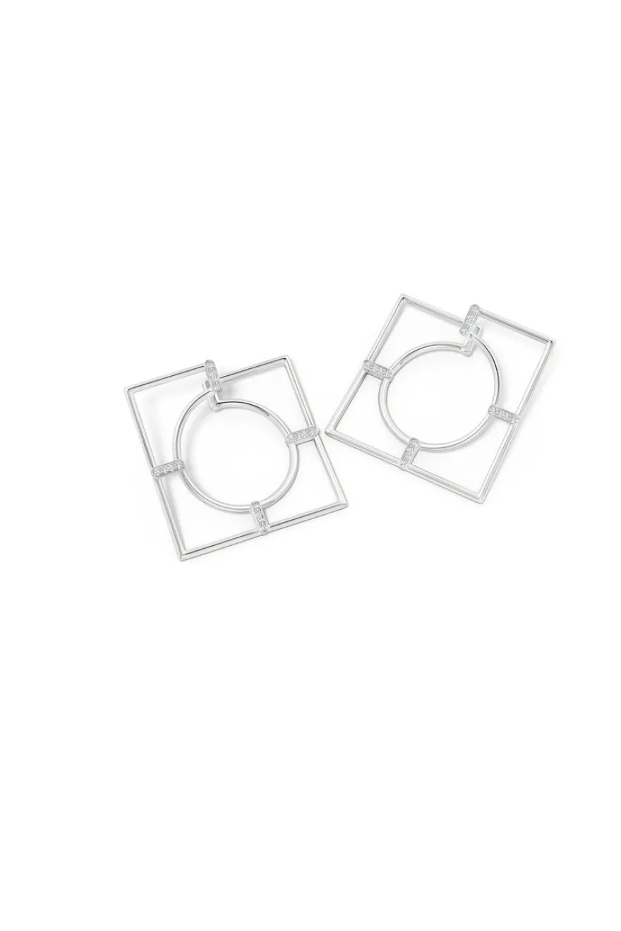 Infinity 14K Gold Geometric Hoop Earrings