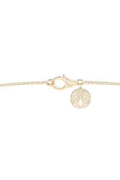 Infinity 14K Gold with Black & White Diamond Three Stone Necklace