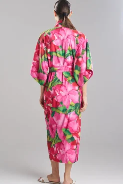 Isla Printed Satin Robe