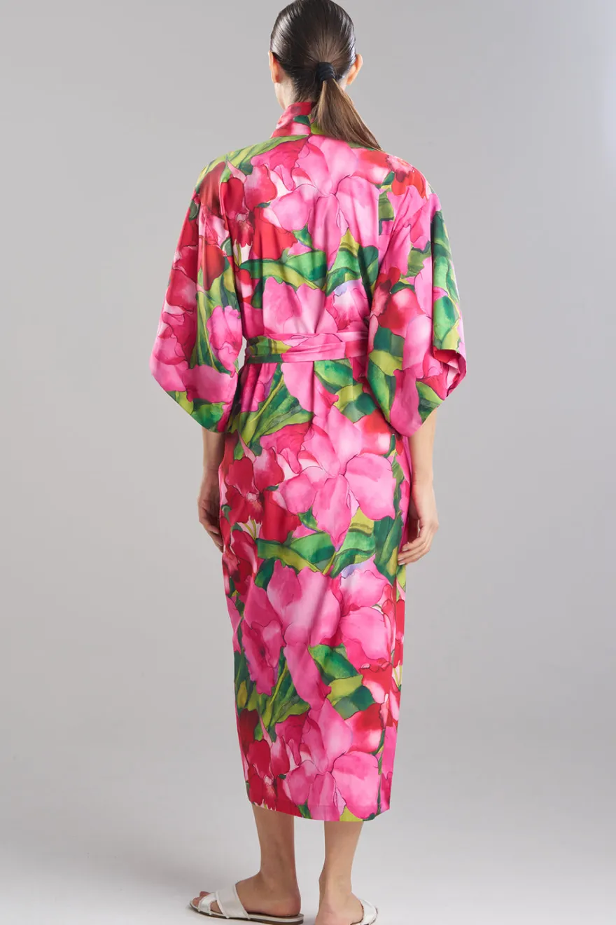 Isla Printed Satin Robe