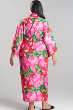 Isla Printed Satin Robe
