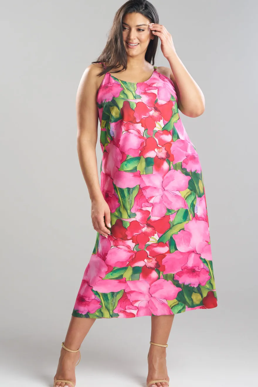 Isla Printed Satin Slip Dress