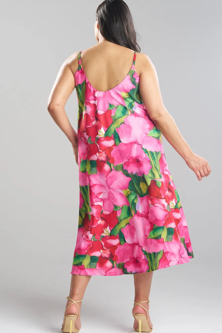 Isla Printed Satin Slip Dress
