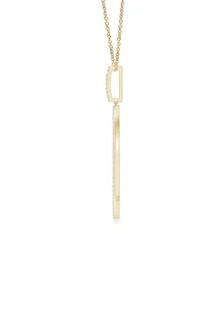 Kamon 14k Open Diamond Pendant Necklace
