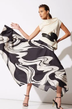 Kaze Cotton Origami Maxi Skirt